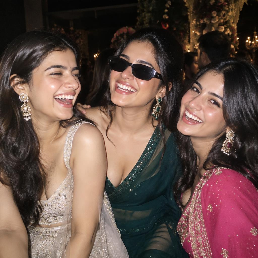 Friends laughing together